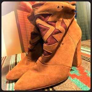 Slouchy booties. 3” heel.